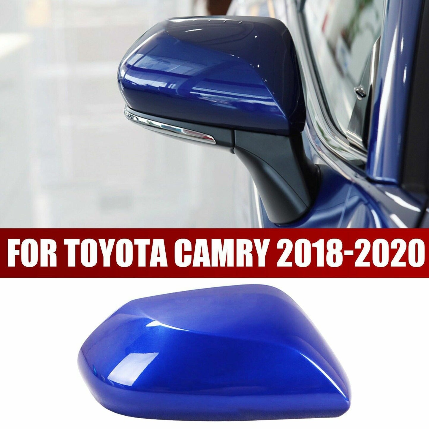 for Toyota for Camry 2018-2020 Blue Right Passenger Side Mirror Cap Replacement AT