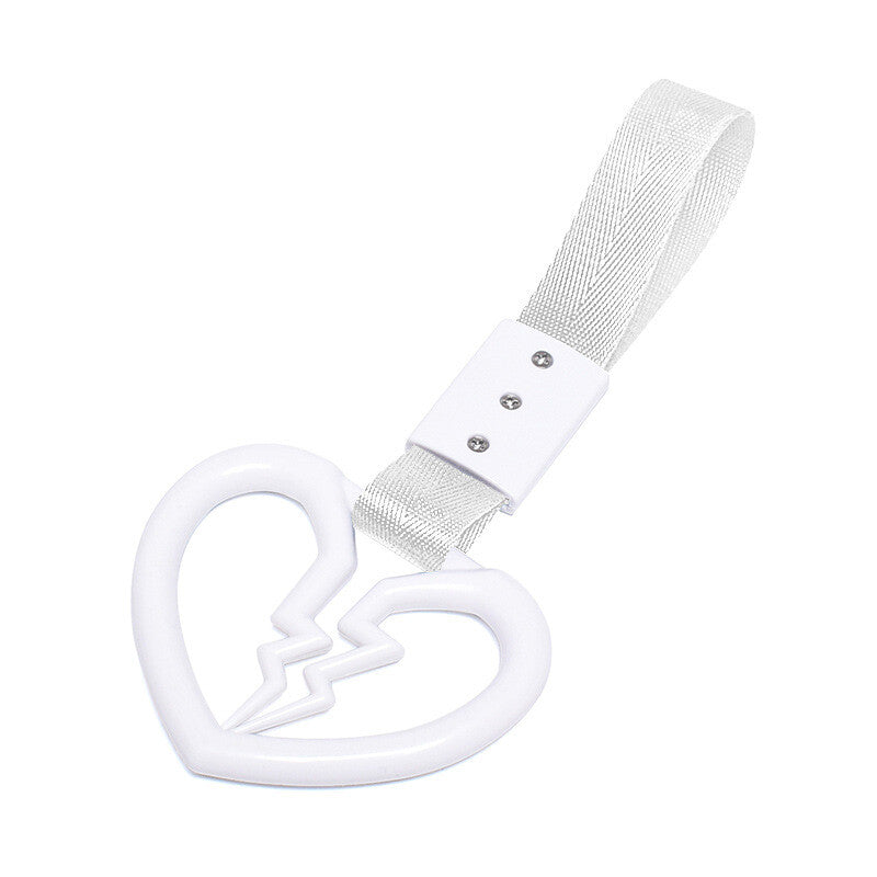 1Pc Devil Broken Heart Ring Train Bus Handle Strap Charm Tool Car Tsurikawa