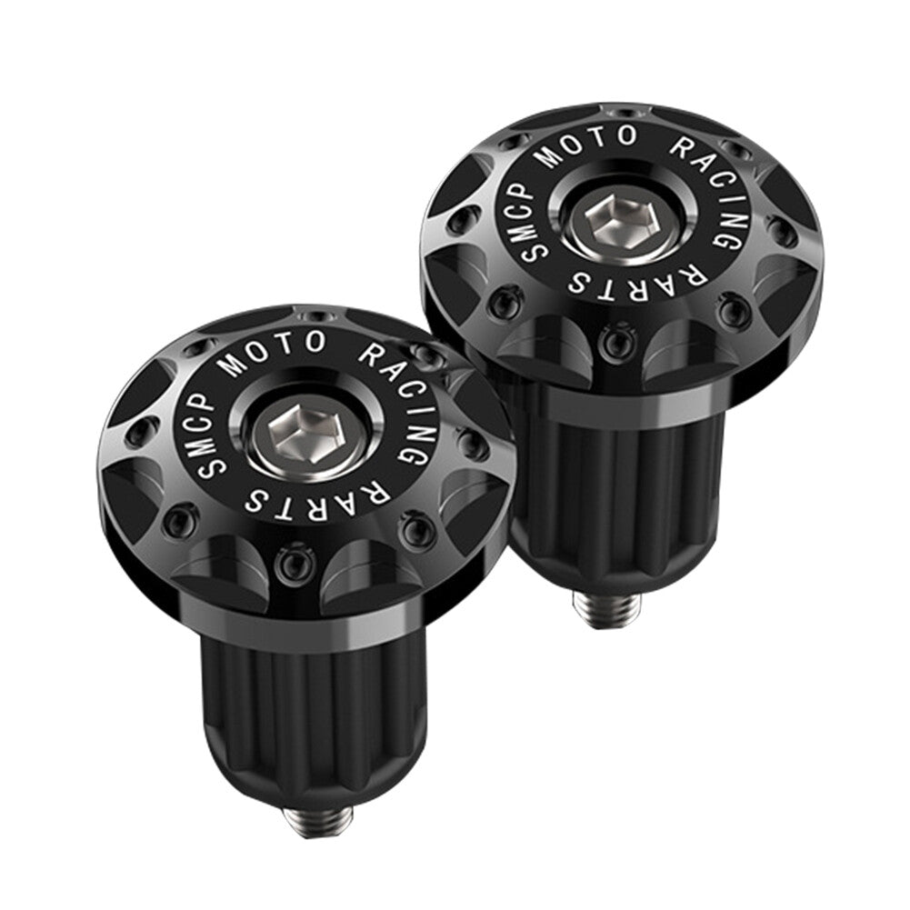 Black 7/8 Dirt Bike CNC Handlebar Grips Handle Bar End Cap Plugs Slider