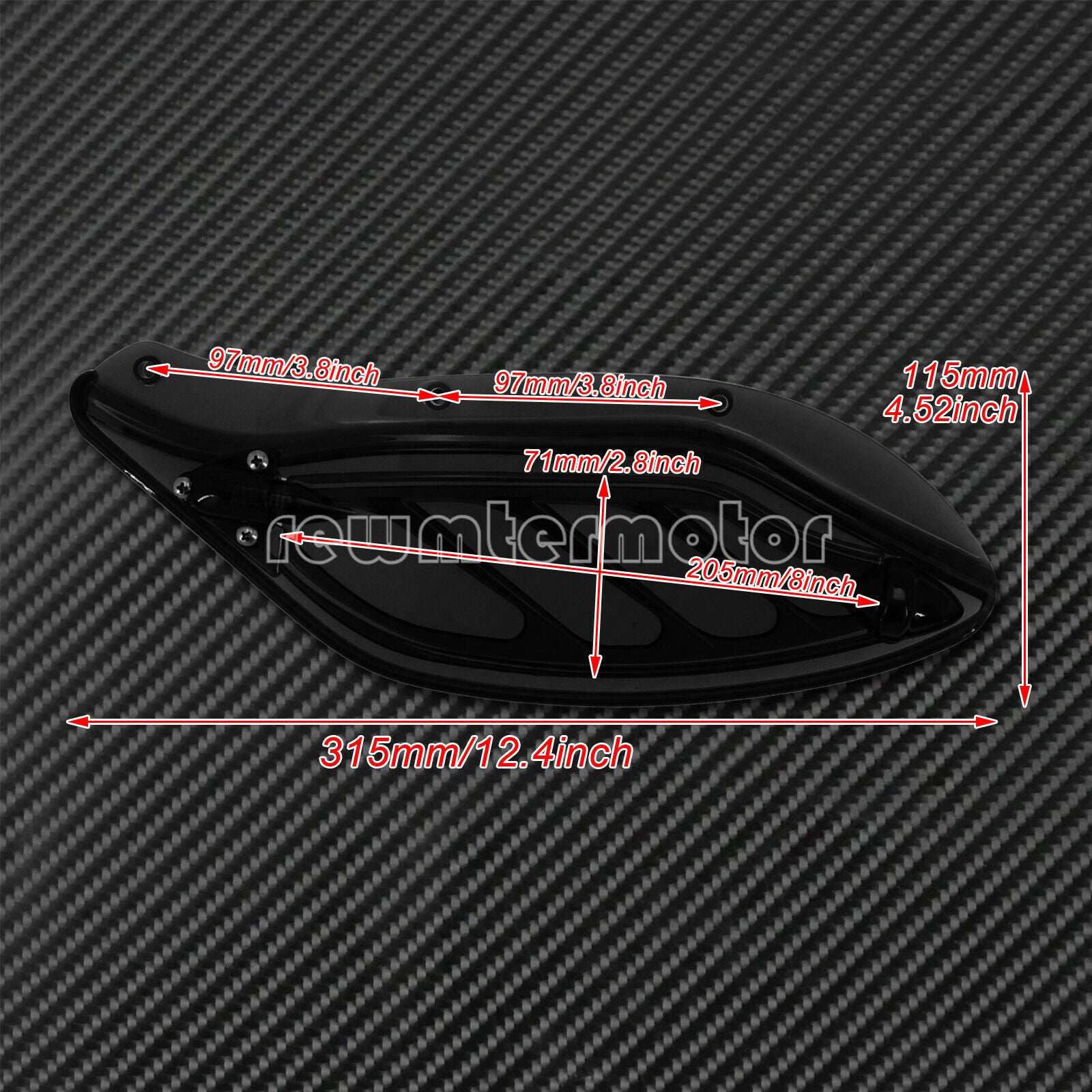 Adjustable Black Side Wing Windshield Air Deflector Fit for Harley Touring 96-13