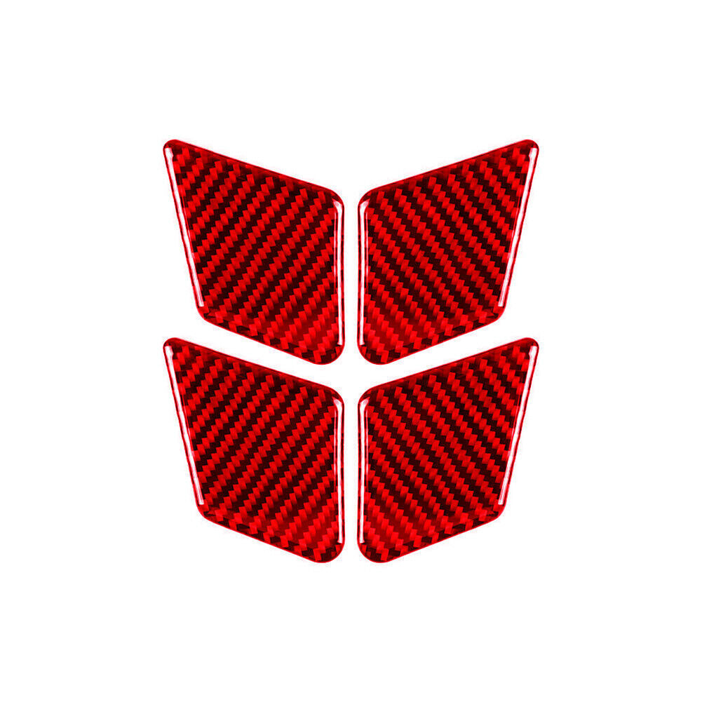 Red Carbon Fiber Door Handle Bowl Sticker Trim for Benz C EClass W204 W212 09-15