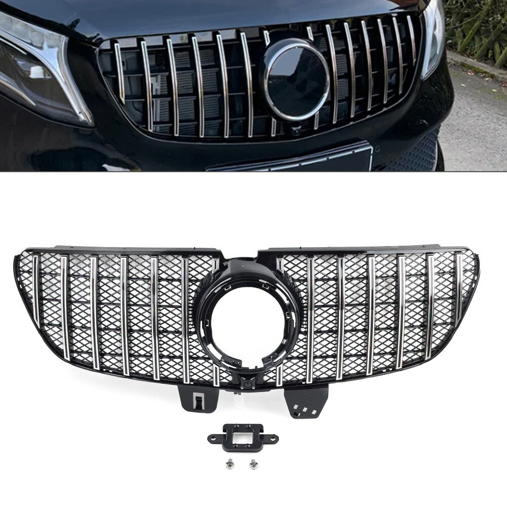 GTR Style Front Bumper Radiator Hood Grille for Benz V Class W447 V260 21+ 2021