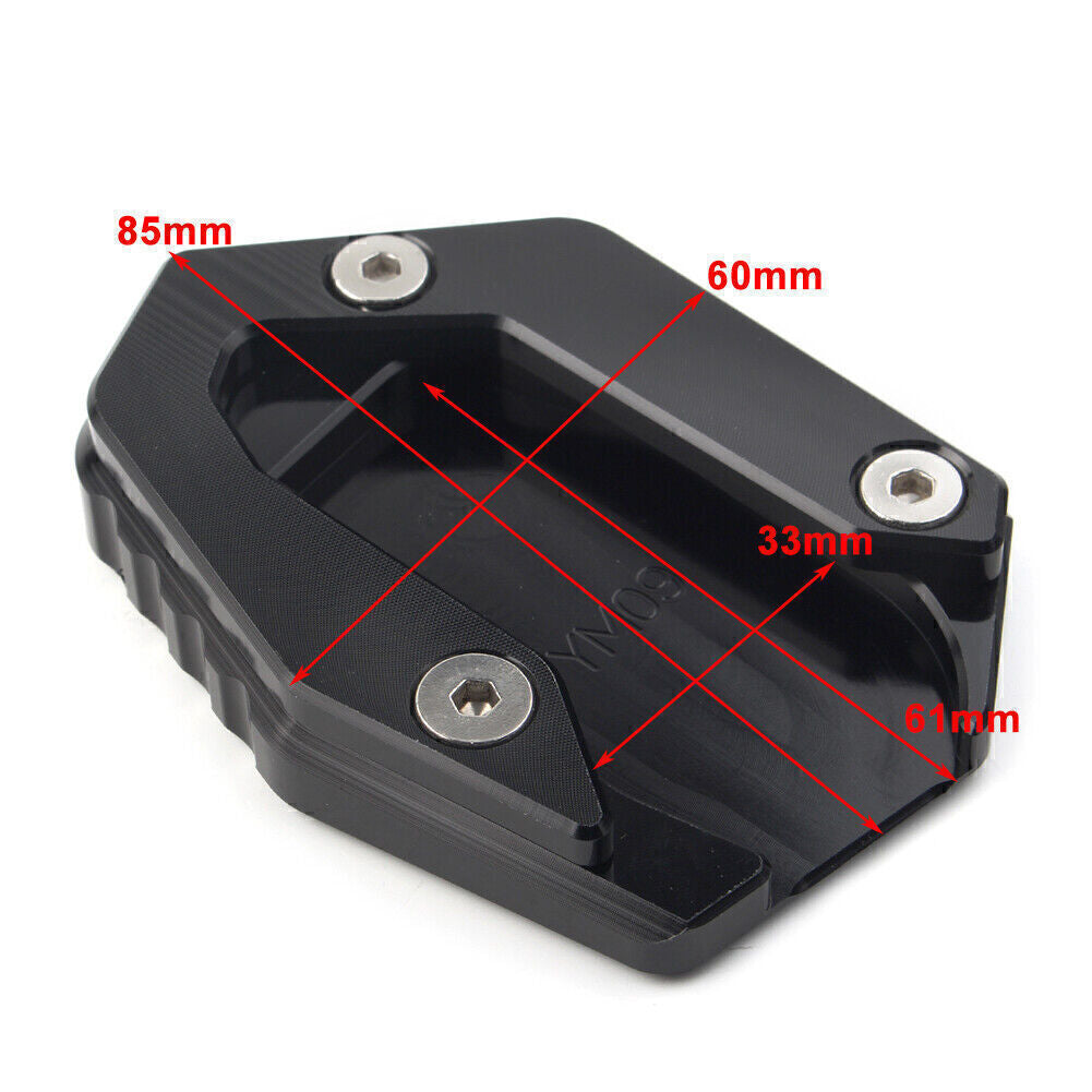 kickstand Foot Support Side Pad Black for YAMAHA TRACER 900  FJ-09 2015-2021