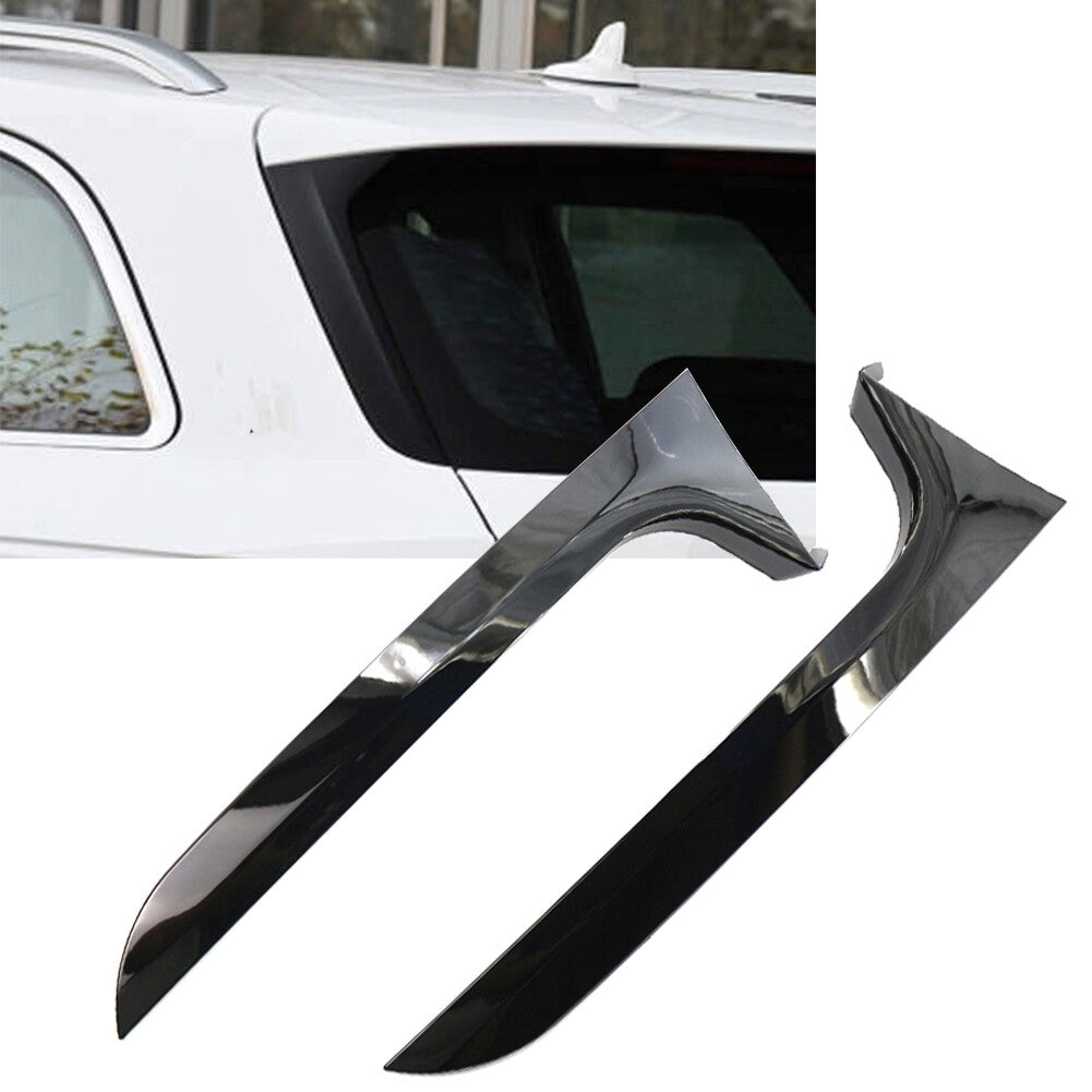 2X Rear Window Spoiler Canard Splitter For A6 C7 Allroad TDI Quattro 12-18 Black