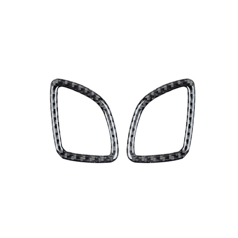 2Pcs Carbon Fiber Dashboard Air Vent Outlet Trim for Subaru Forester 2009-2013