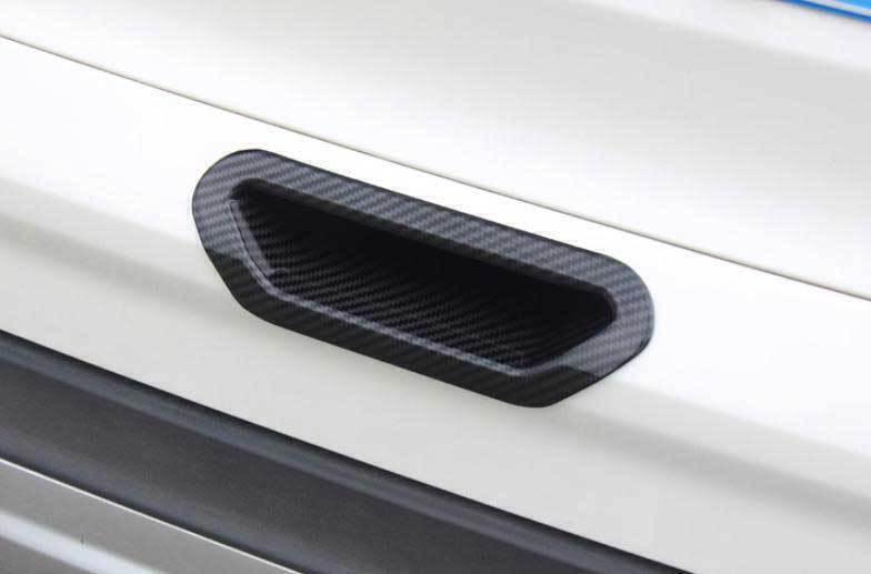 1X Carbon Fiber Cover Trim Exterior Tailgate Door Bowl for Ford Escape 2013-2019