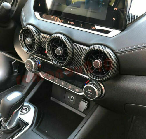 for Nissan Sentra 2020-2022 Carbon Fiber Center Air Vent Outlet Ring Cover Trim