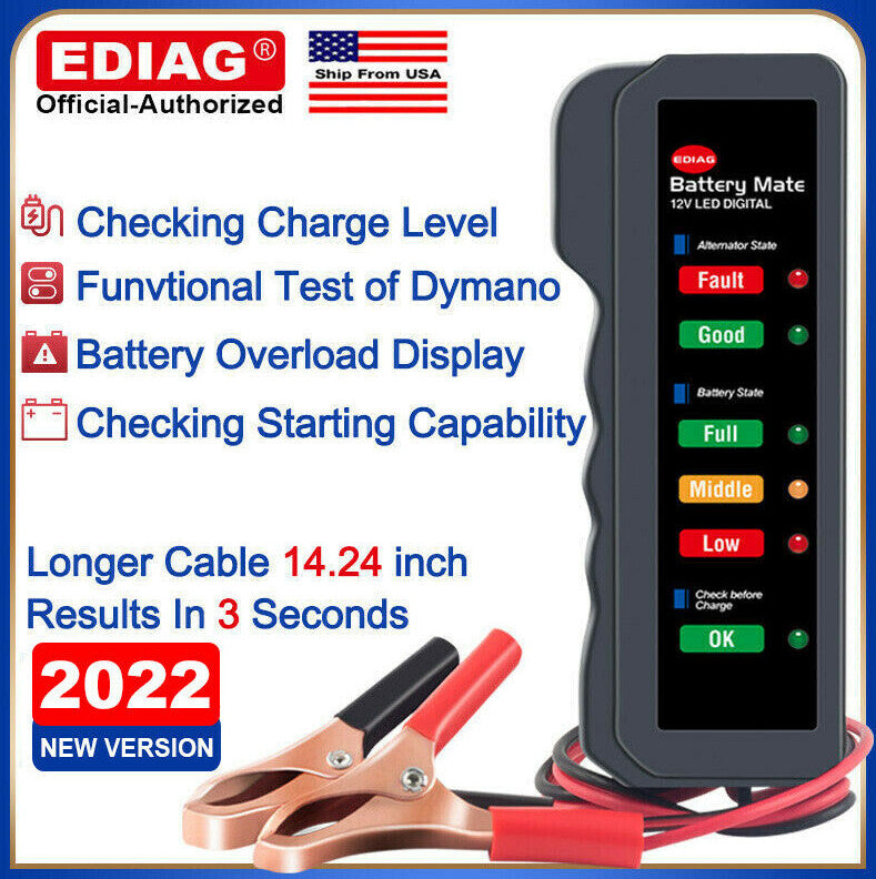 12V Battery Tester, Diagnostic Scanner, Load Analyzer, Alternator  for ford