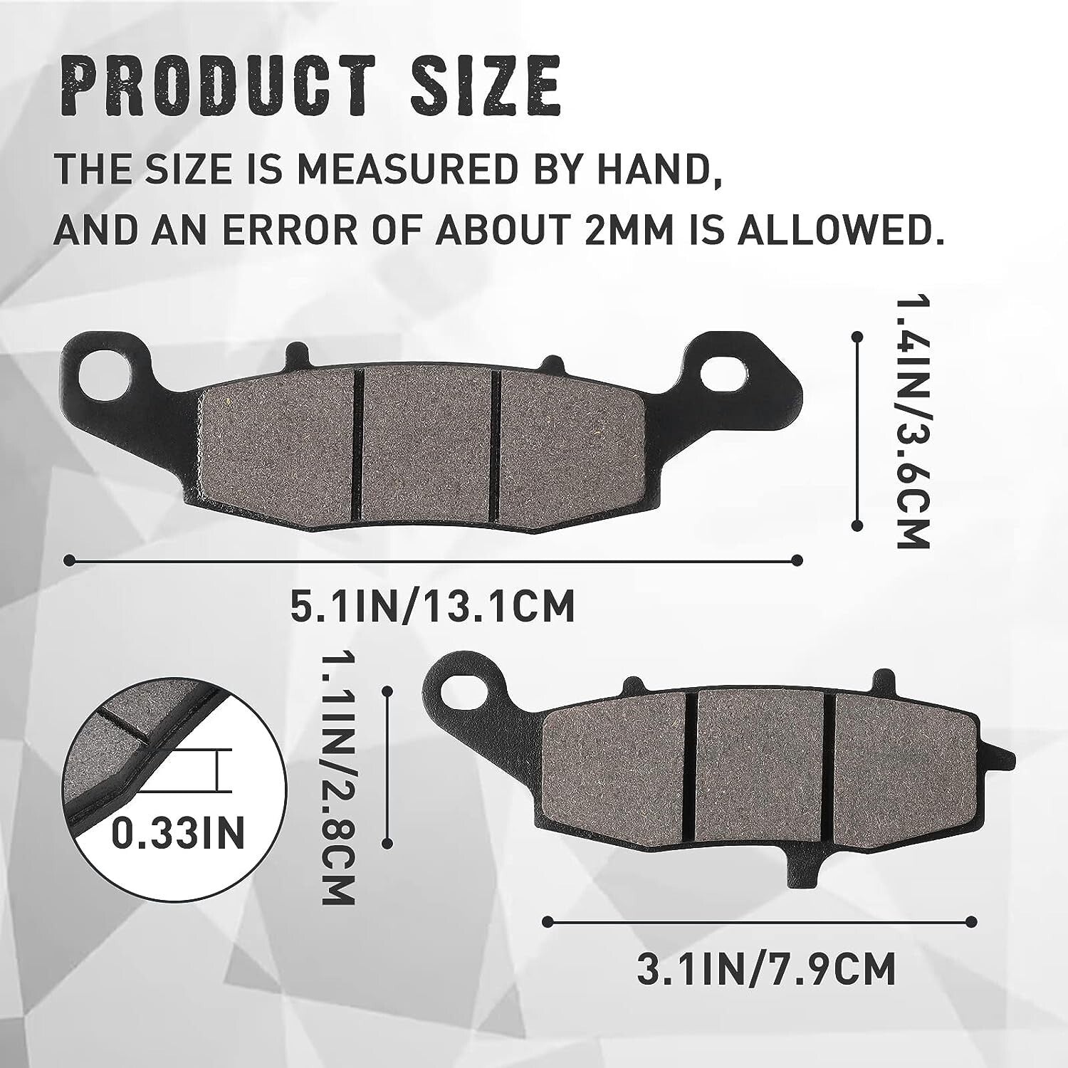 Front and Rear Brake Pads for Kawasaki VN900 Vulcan Classic/Classic LT 2006-2014