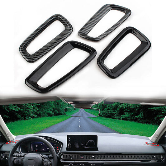 Inner Dash Side Air Vent Outlet Cover Fit for Honda for Civic 11th 2022 Carbon Fiber/BLK