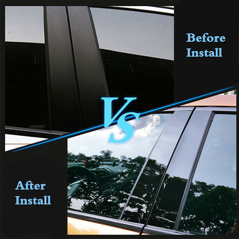 8X For 2017-2020 for Hyundai for Elantra Sedan Pillar Posts Door Window Trim Cover Black