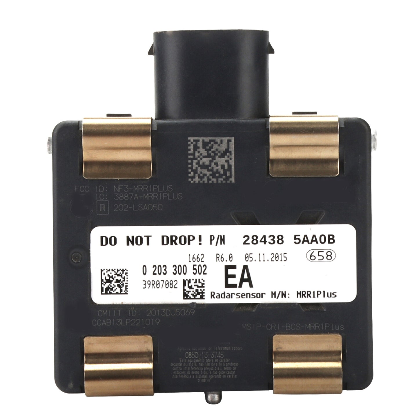 28438-5AA0A is a cruise control distance sensor for Nissan Murano 2.5L and 3.5L models manufactured between 2015 and 2017.