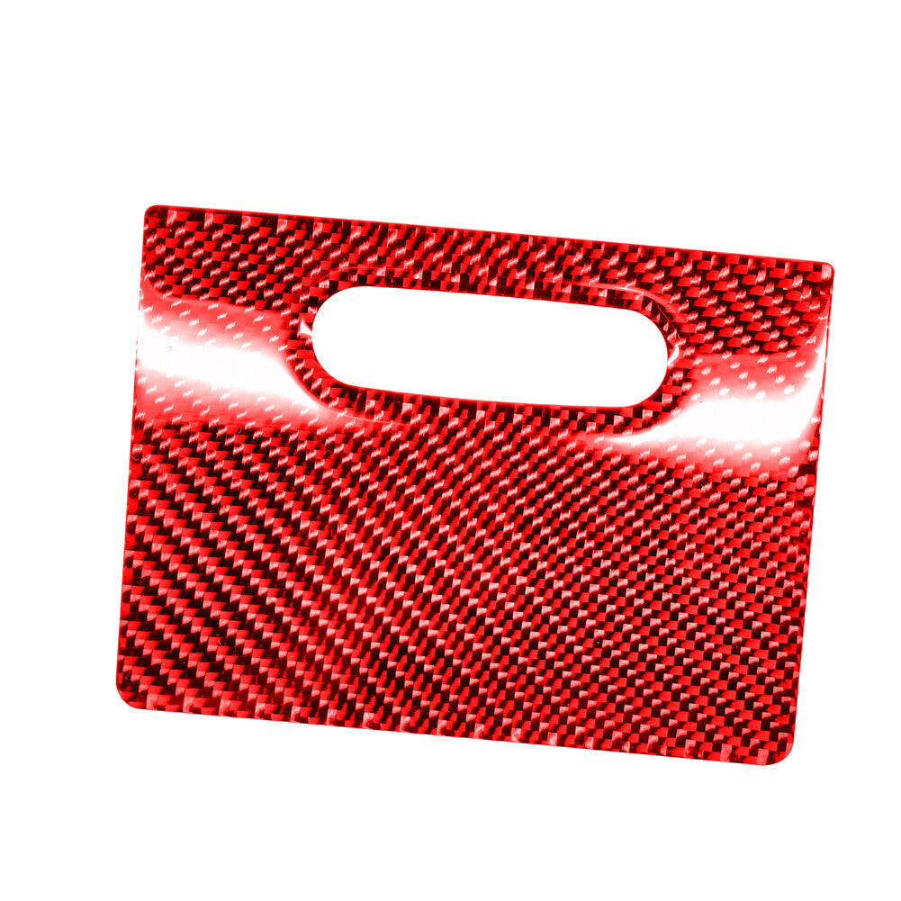 Red Carbon Fiber Cigarette Lighter Panel Cover Trim for Toyota for Corolla 2014-2018
