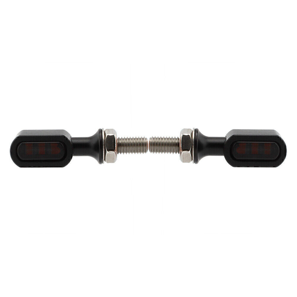 for Mini LED Rear Turn Signal Run Indicator Light Lamp for Harley Black Smoke Lens