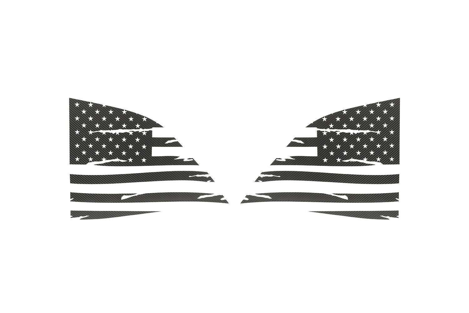 Car Rear Window Trim Sticker for Dodge for Challenger 2008+ Carbon Fiber Flag