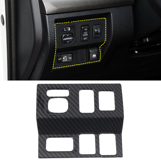 Carbon Fiber Car Left Control Switch Cover Trim Decor for Toyota Tundra 2014-20