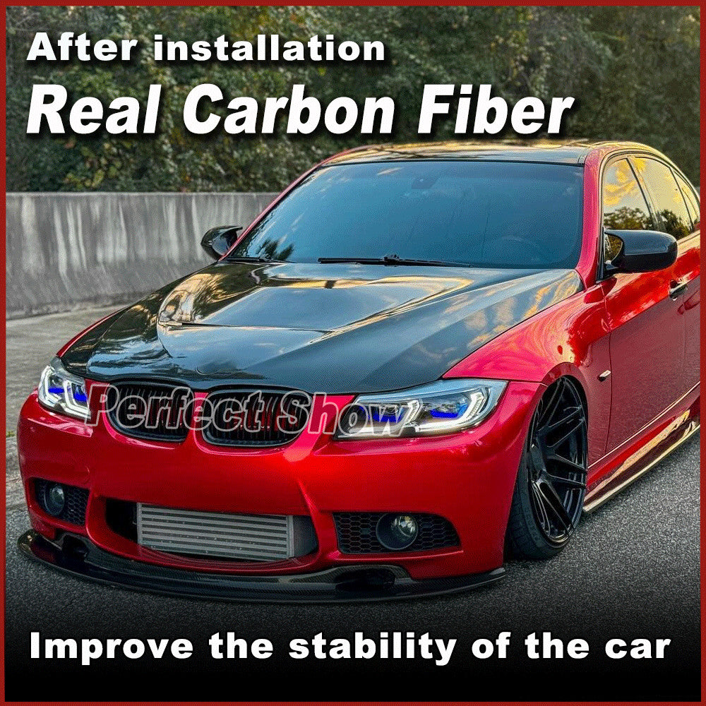 Fit for BMW E90 320i 325i 2009-12 REAL Carbon Front Bonnet Hood Engine Cover Lid