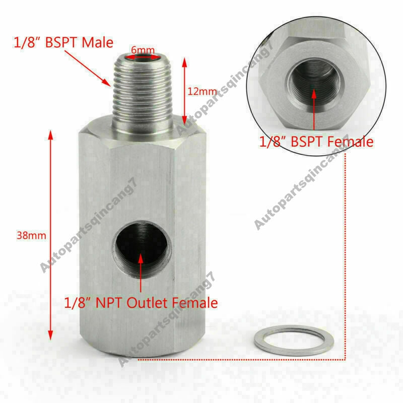 1/8 BSPT Oil Pressure Sensor Tee Adapter Turbo C197-A001 for Lexus for Subaru for Mazda
