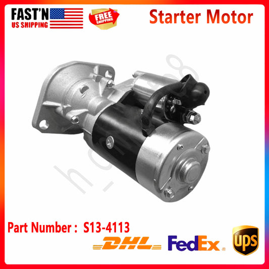 12V 15T Starter Motor S13-4113 for Yanmar Engine 4TNV84 Hitachi Excavator ZAX55