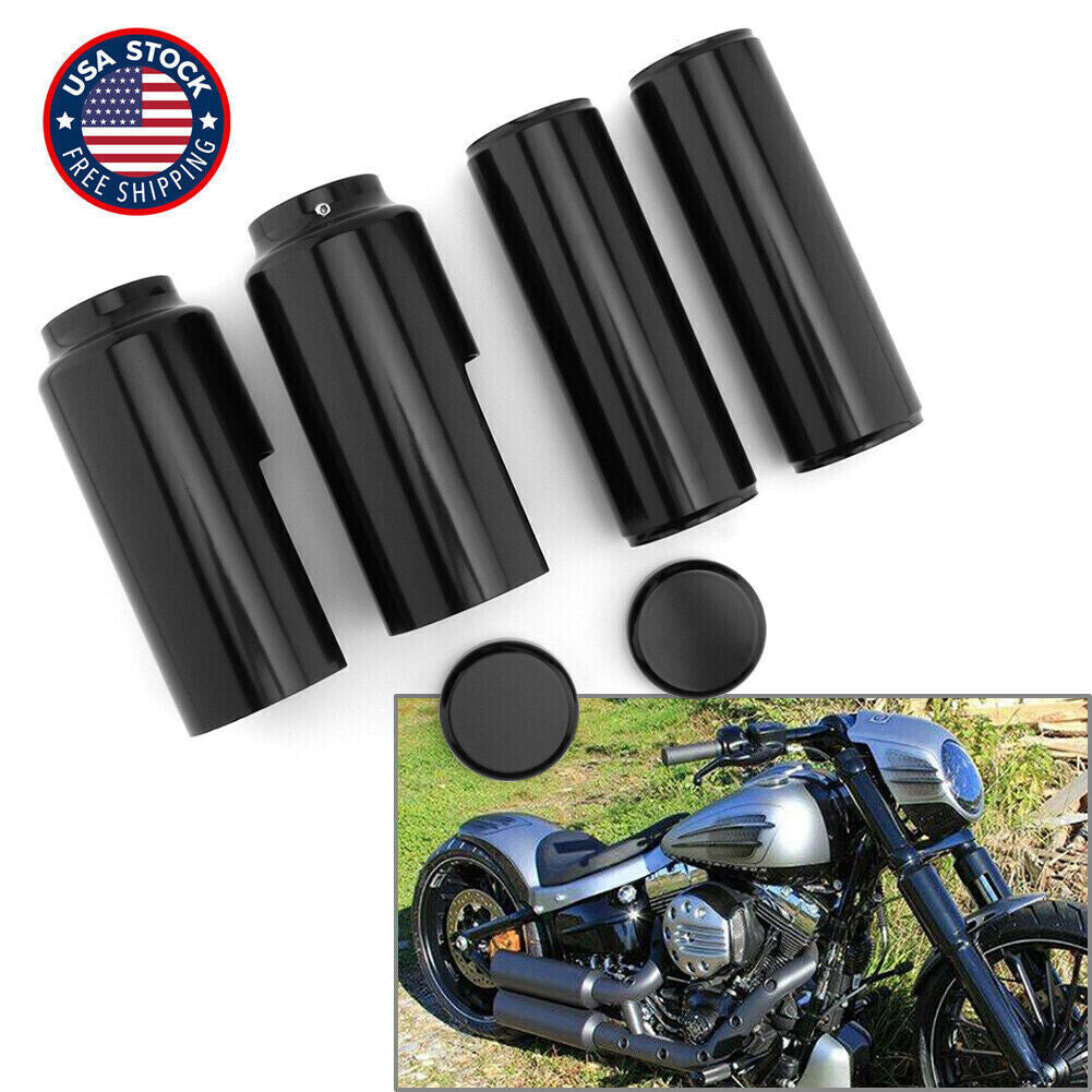 6PCS Motorcycle Fork Tube Cover Fit for Harley Softail Breakout 2013-2017 Fxbr Fxbrs