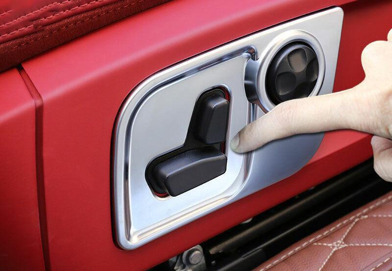 for Maserati Quattroporte 2013-2021 ABS Silver for Seat Adjustment Handle Panel Trim