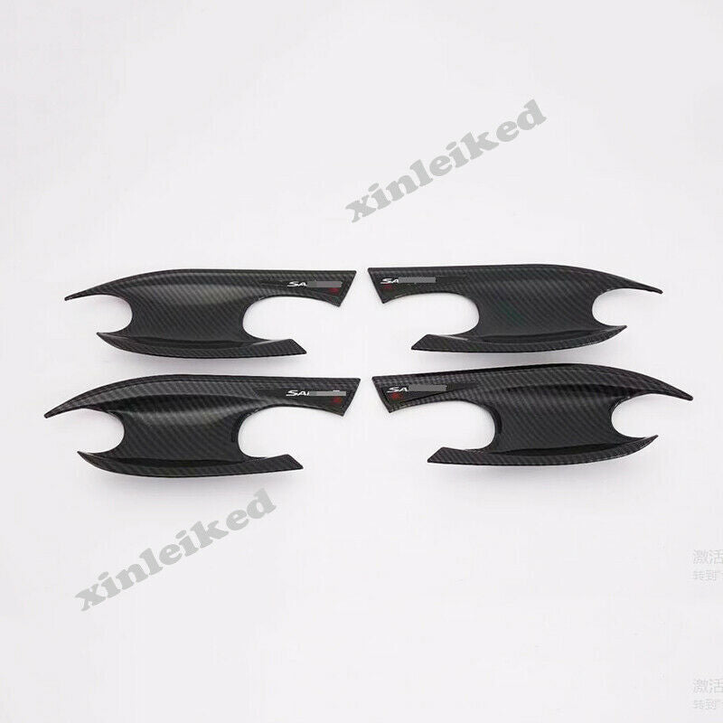 for Hyundai Santa Fe ix45 2019-2021 Carbon Fiber Outside Door Bowl Trim Cover