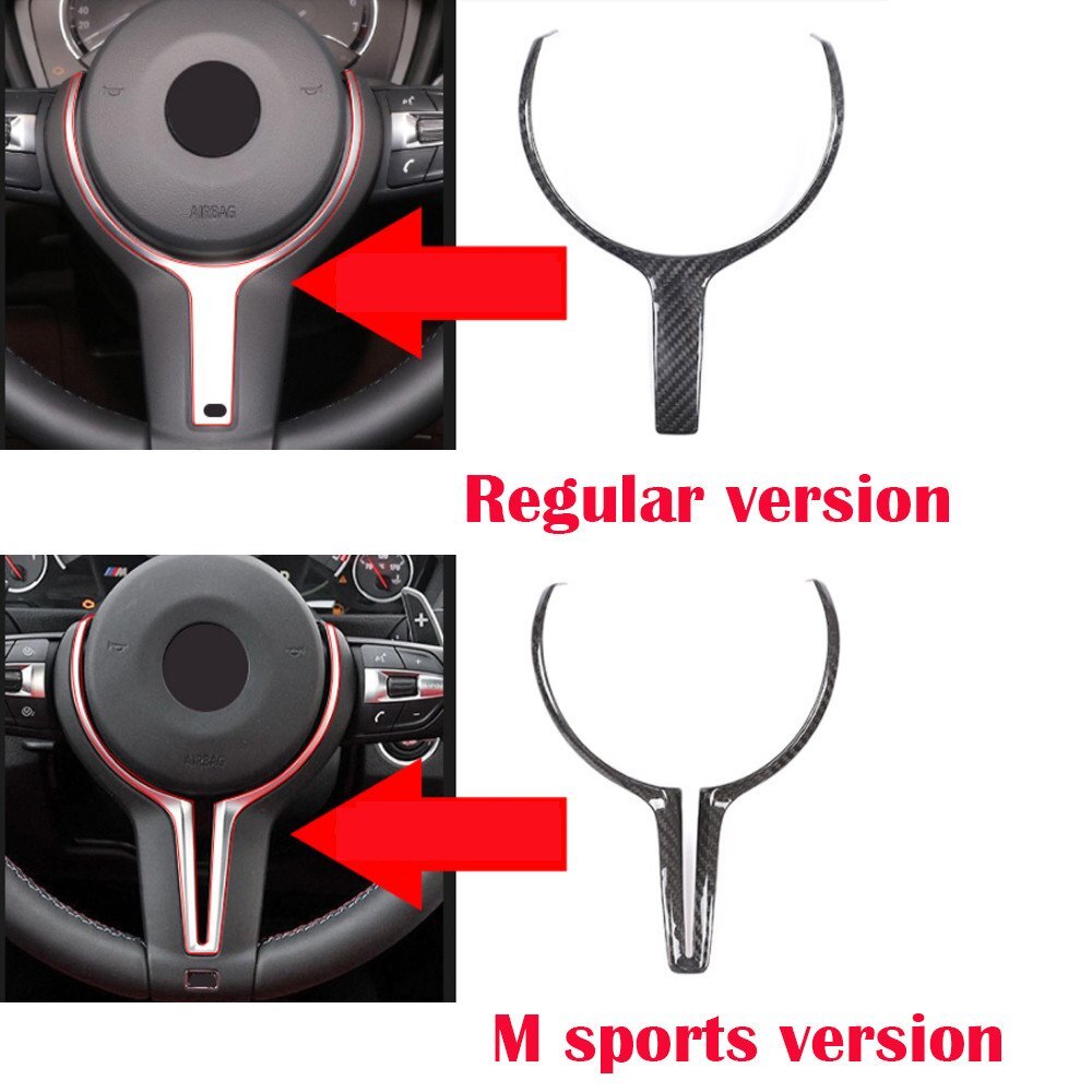 Real Carbon Fiber Steering Wheel Trim for BMW 3 Series F30 X1 X2 X5 X6 2013-2019