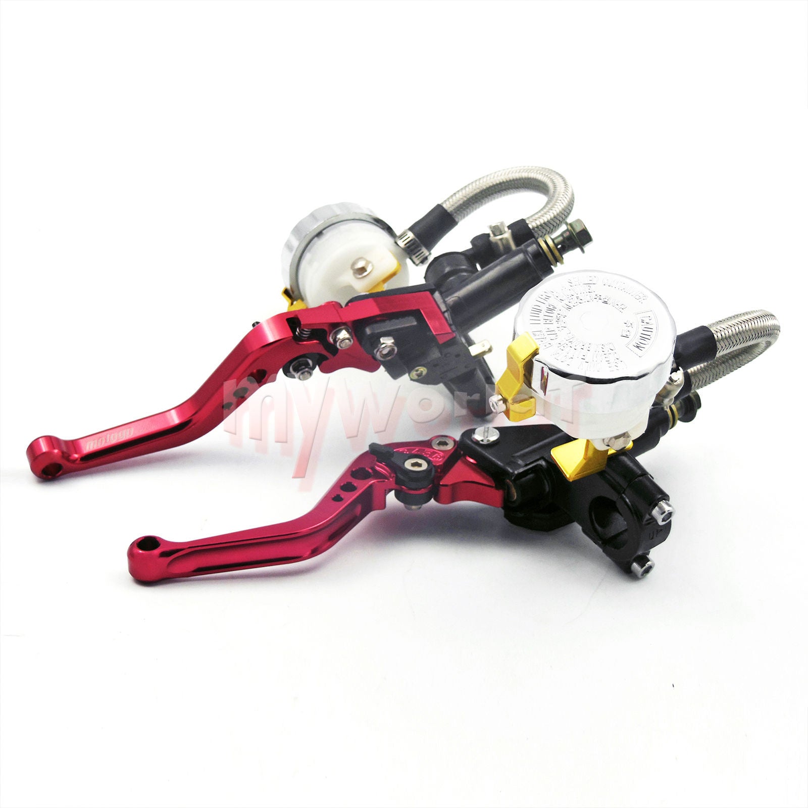Fit for Honda Brake Levers Master 22mm Motorcycle Clutch Cylinder Reservoir Set