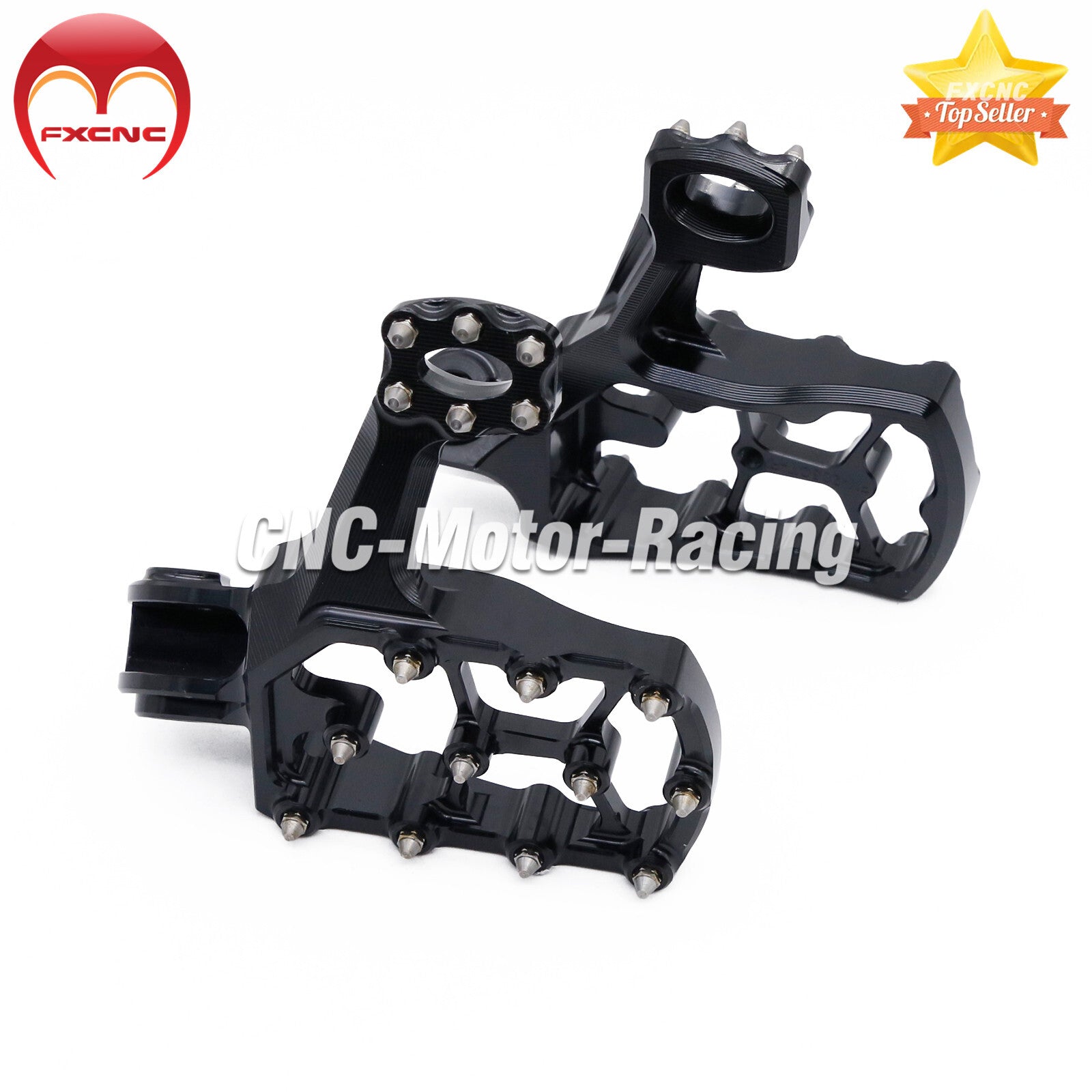 CNC extended foot spikes and foot pedals for KTM 65SX 2009-2018 and 85SX 2003-2017.