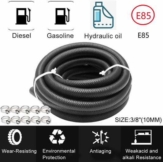 3/8-inch fuel line hose, NBR rubber push-lock hose, high-pressure fuel line, gas line