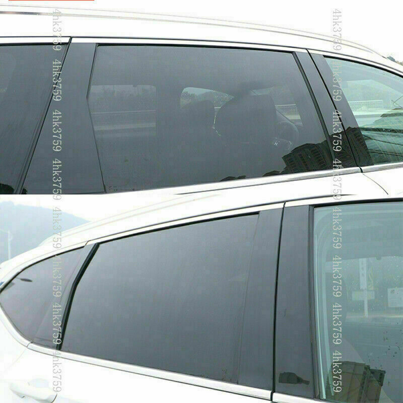 for Honda CR-V CRV 2017-2022 Piano Black Window Pillar Posts Door Trim Cover 6X