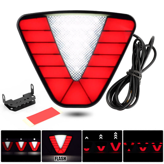 F1 Style LED Rear Bumper Strobe Flash Tail Pilot Brake Stop Light Universal Lamp