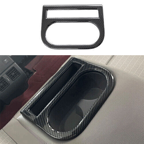 for Toyota BZ4X 23-2024 Carbon Fiber Style Inner Rear Water Cup Cover Frame Trim