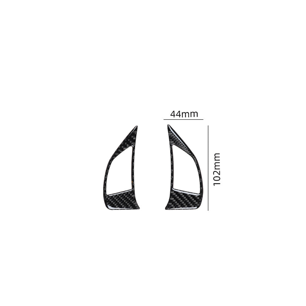 Carbon Fiber Interior Steering Wheel Button Cover Trim For 2012-2015 for Fiat 500