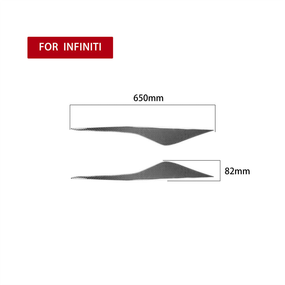 2¡ÁSoft Carbon Fiber Headlight Eyelids Eyebrow Trim for Ford Mondeo MK4 2007-2013