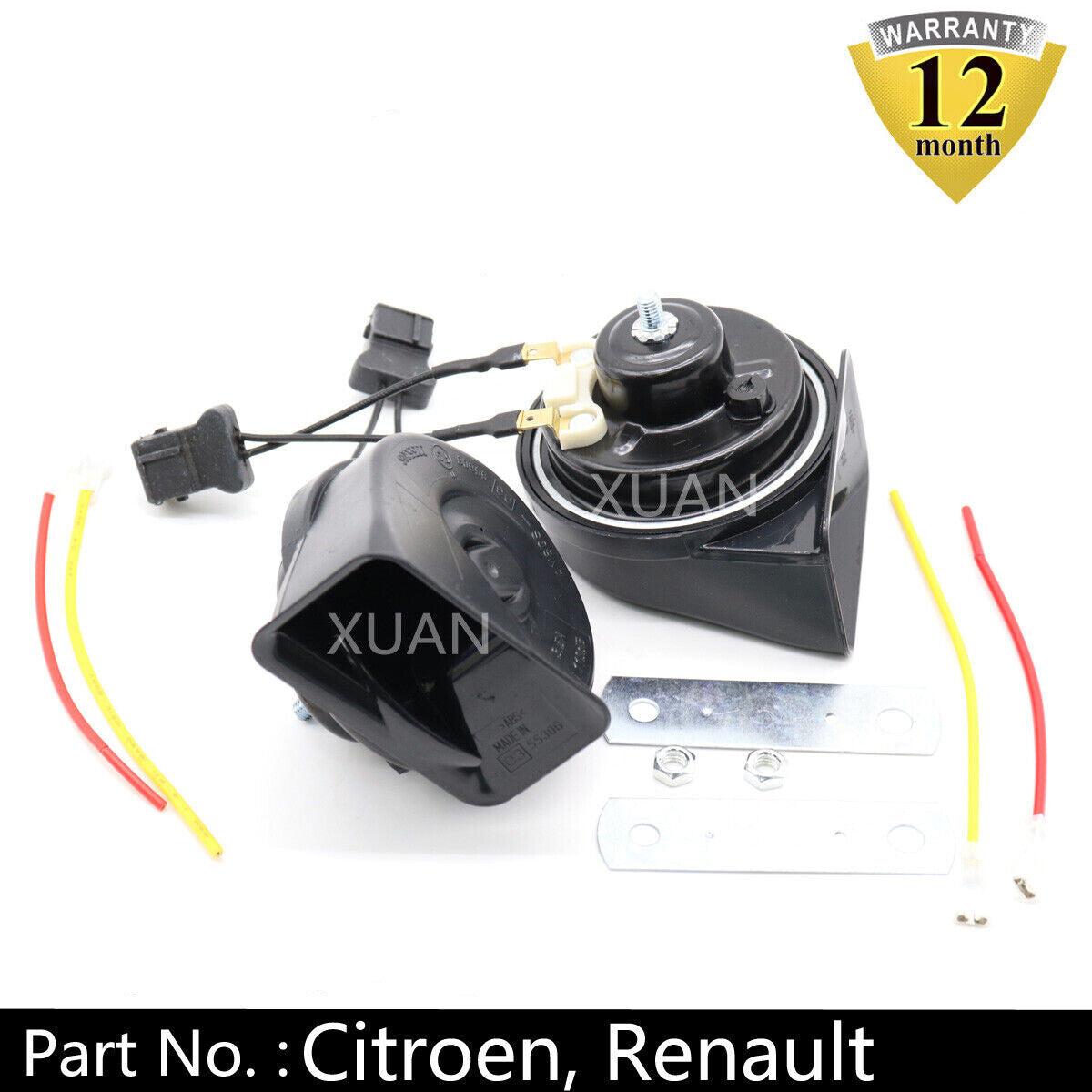 12V 105db loud-voice snail electric air horn for older for Peugeot , for Renault , and for Citron models.