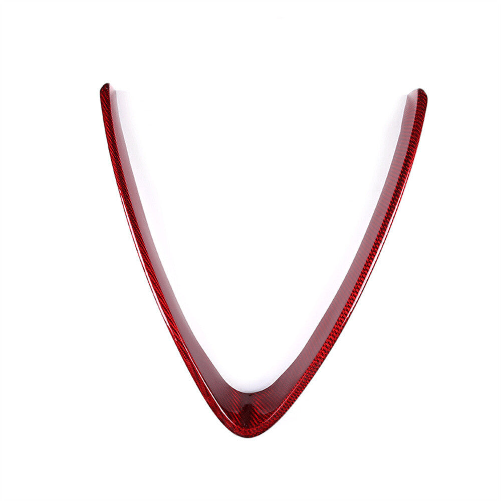 Red Carbon Fiber Front Bumper V Shape Grille Trim for Alfa Romeo for Stelvio 2017-22