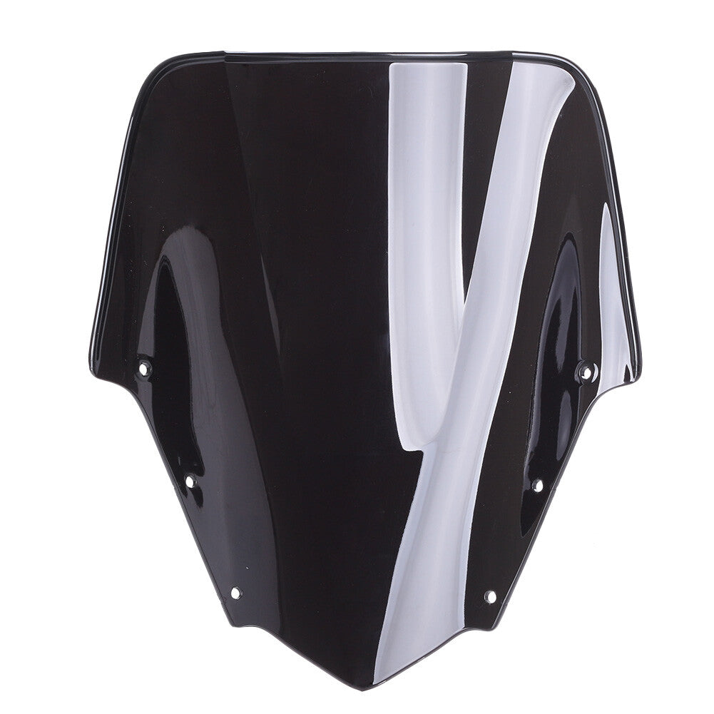 for Yamaha FZ1S 2006-2011 Double Bubble ABS Plastic Black Windshield Windscreen
