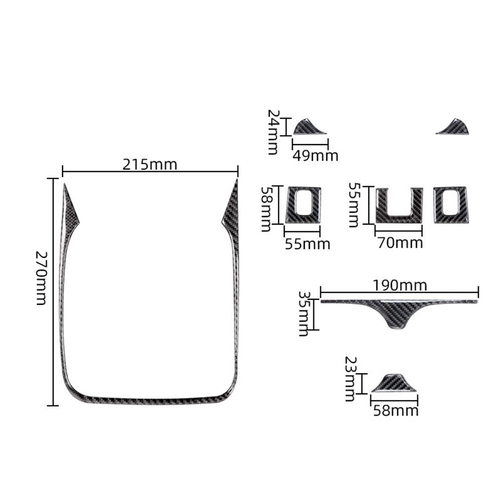 Carbon Fiber Central Cup Holder Cover Trim for Honda CRV CR-V 2012-2014 Type B