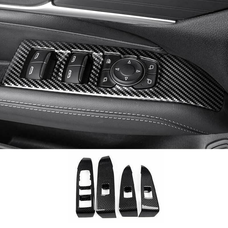 for Cadillac CT4 2020-2024 Carbon Fiber Glass Window Lifting Panel Switch Trims