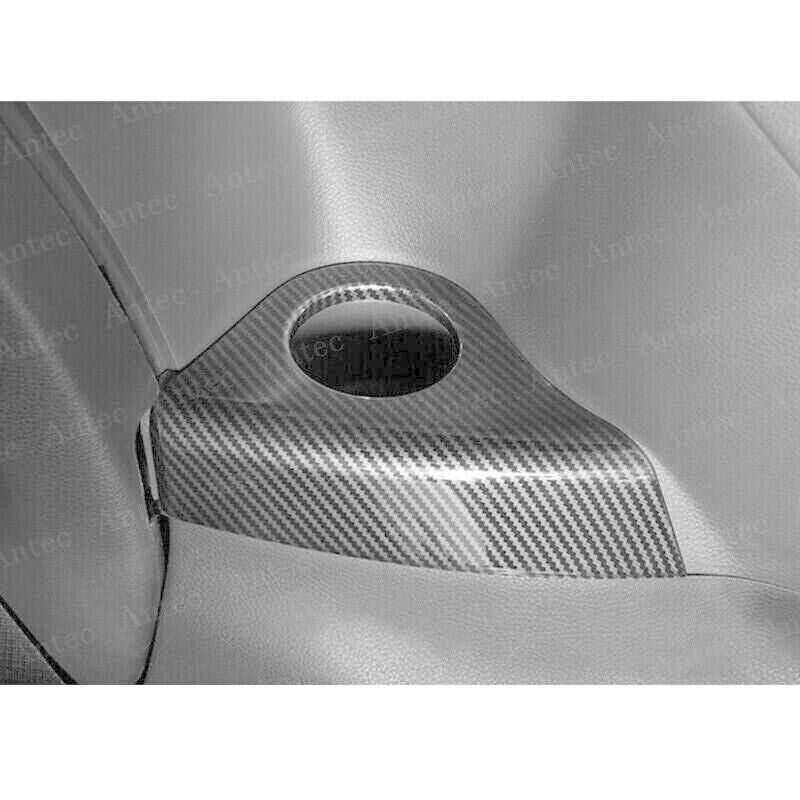 2X ABS Carbon Fiber Rear Row Water Cup Holder Cover Trim for Toyota for Sienna 21-24