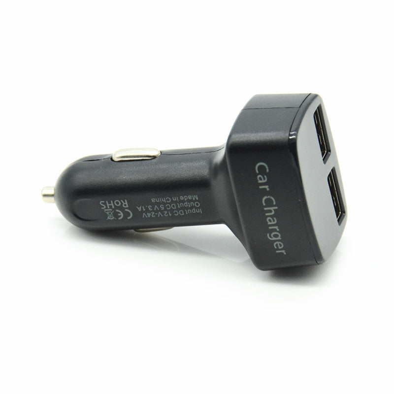3.1A Double USB Voltmeter Ammeter Thermometer Monitor Red LED Car Charger