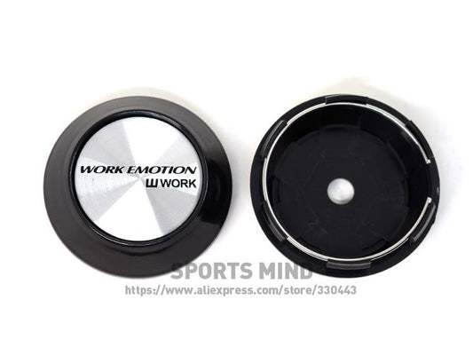 4x69mm Working Emotion Silver Badge Wheel Cap Wheel Cap Decal Badge