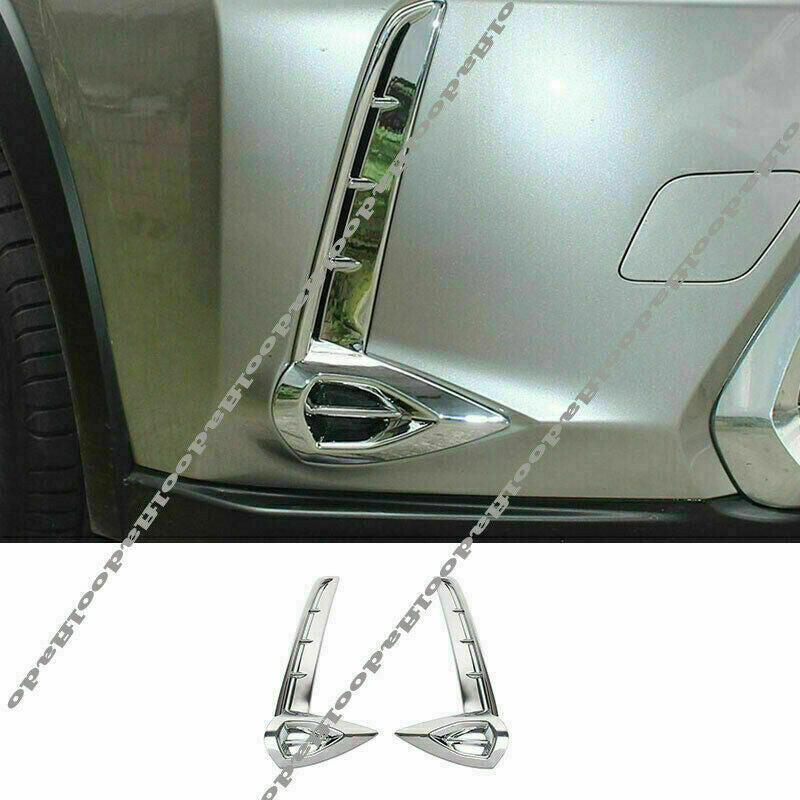 2P for Lexus UX 200 250h 2019-2022 Chrome Front Fog Light Lamp Frame Cover Trim
