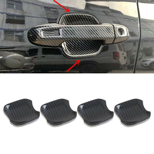 Door Handle Bowl Cover Trim Set Carbon Fiber for Subaru Forester SK 2019-2022