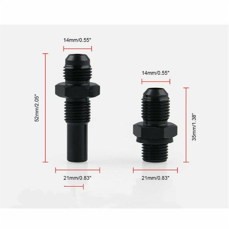 2 Pair 6ANx1/4NPS Transmission Oil Cooler Adapter Fitting for GM 1997-2007 4L80E