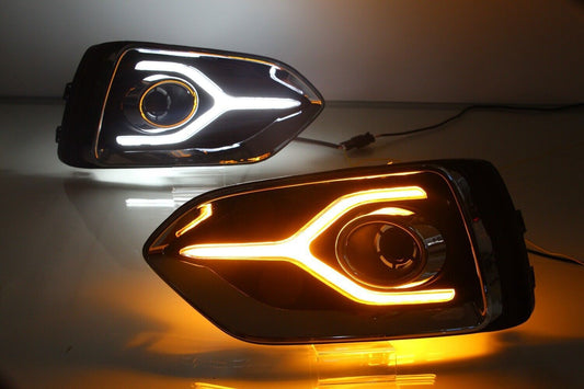for Hyundai Accent 2018-2020 DRL Daytime Running Fog Light W/Turn Signal Lamps
