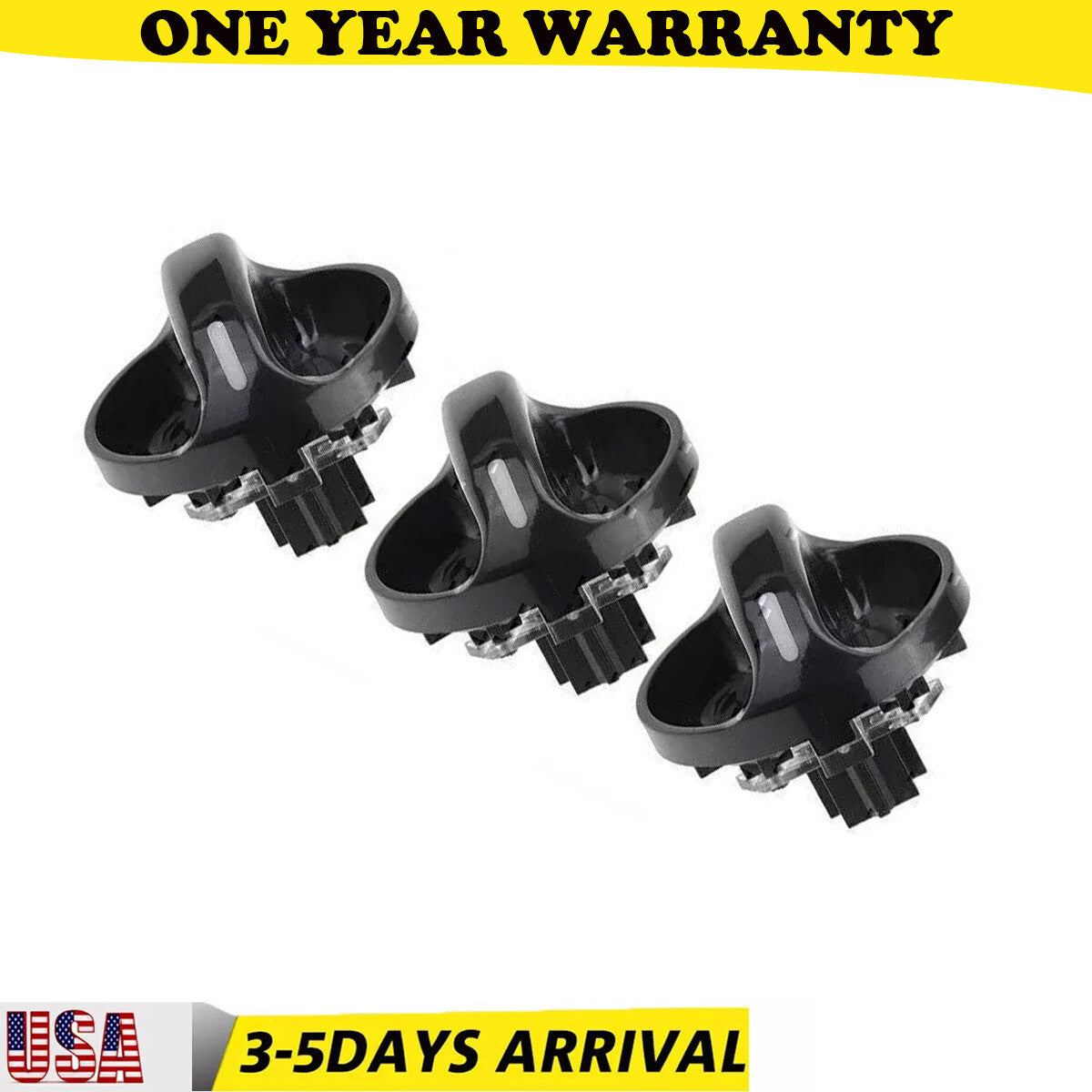 Fit for Toyota Tundra Truck 2000-06 Control Knobs Dials Heater A/C Fan Set of 3