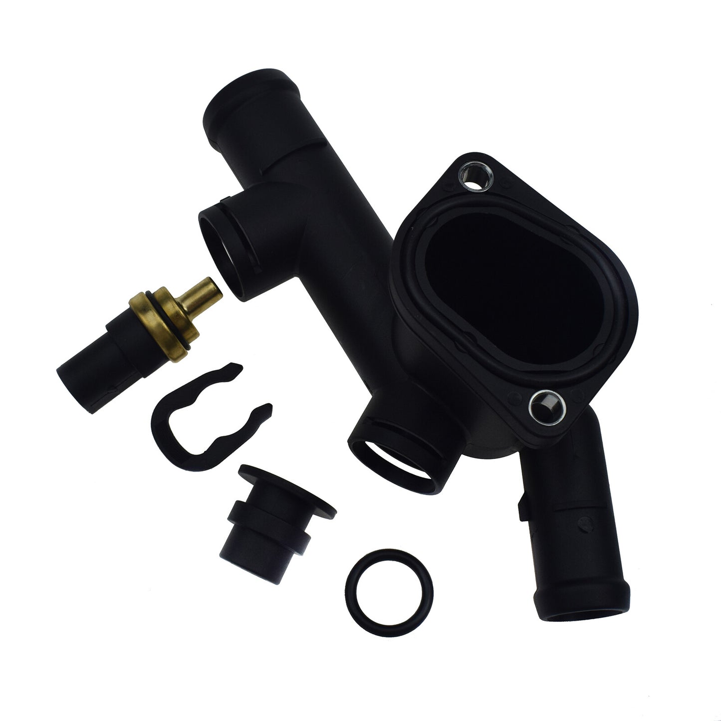 Coolant hose flange with gasket circular sensor kit for 98-05 for Volkswagen Beetle 2.0L