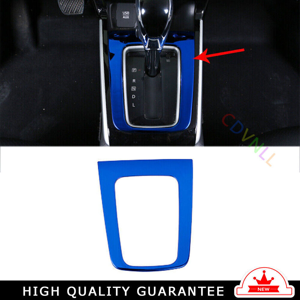 Console Gear Shift Frame Cover Trim 1PCS for Nissan Sentra 2013-2019 Blue Steel